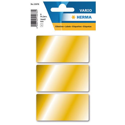 Multi-purpose Labels, 34 x 67mm , Gold (15078)